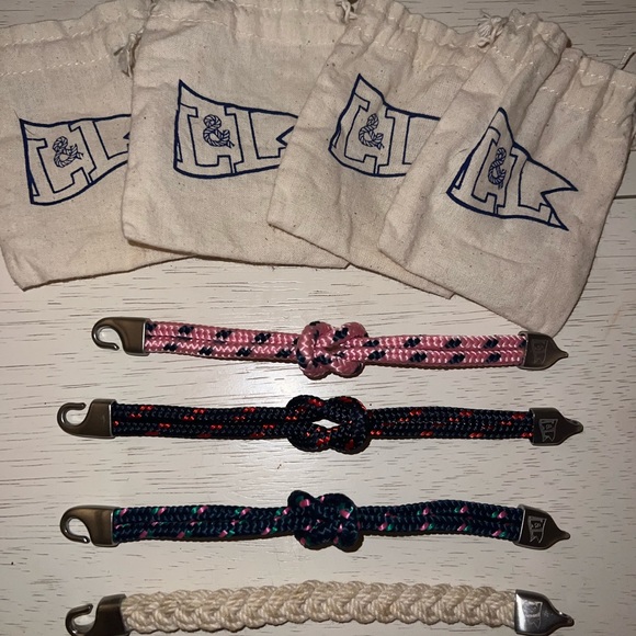 Lemon & Line Newport Rhode Island Sailing Nautical Rope Knot Bracelet Set 4 - Picture 1 of 2